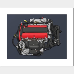 4G63 engine sticker Posters and Art